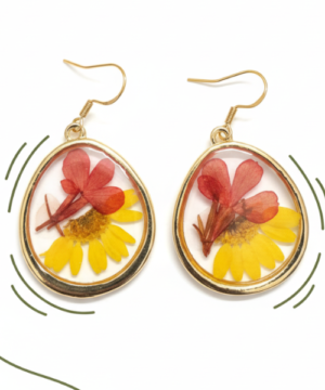 Flower Resin Earrings1`