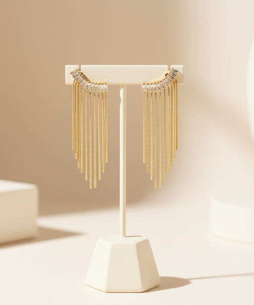 Gold Tassel Earrings