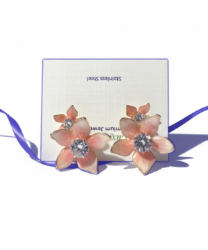 Pink Enamel Studs