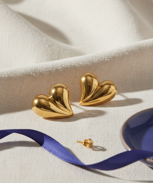 Heart Stud Earrings