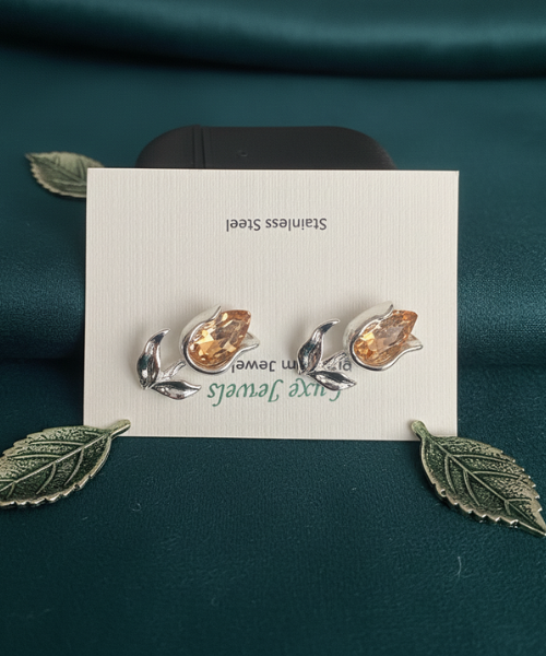 Silver Tulip Earrings