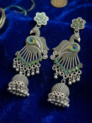 peacock jhumka